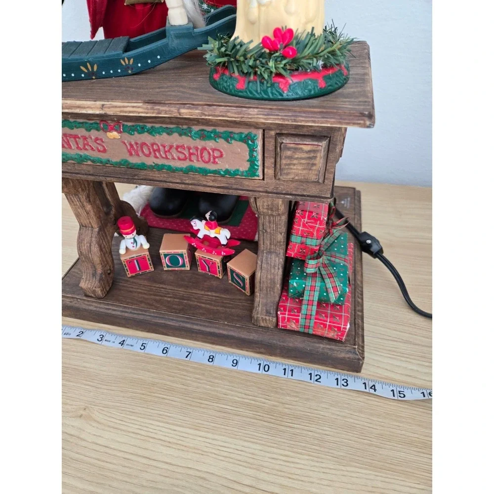 Holiday Animatronic Santa's Workshop Motion Figure Christmas Decor Rocking Horse